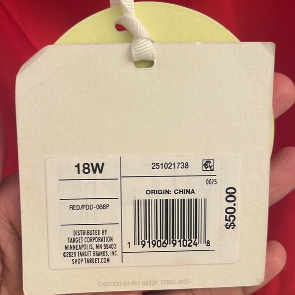 Cushnie x Target asymmetrical red dress size 18 - Picture 7 of 8